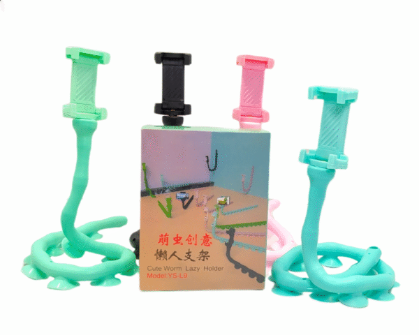 Suporte para Celular Articulável Tipo Cobrinha YS-L9 (***DISPONÍVEL SOMENTE NA COR ROSA)