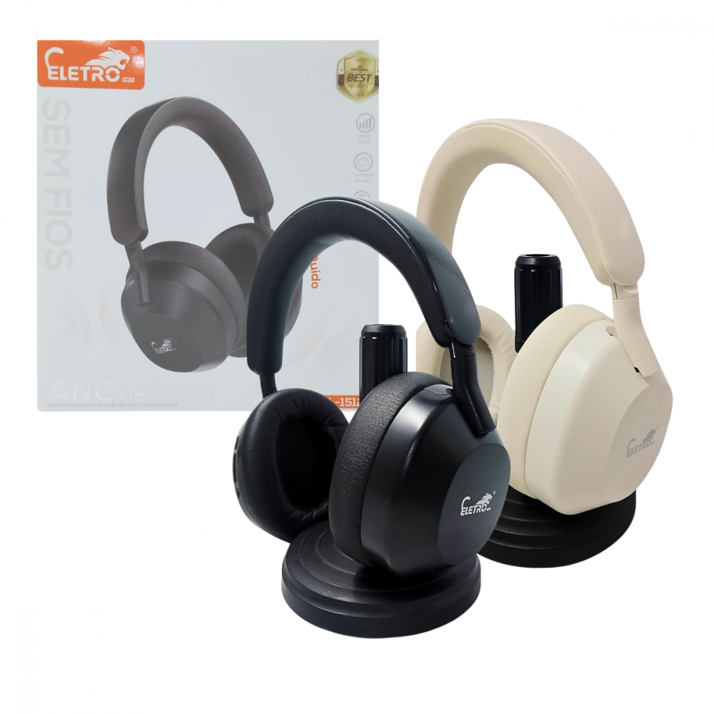 1122170225gbdj8g3h67.png Fone de Ouvido Bluetooth 5.3 Redução de Ruído ANC Headset Eletromex EL-1512 - Imagem 1