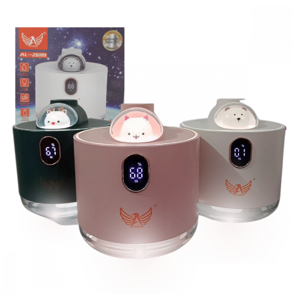 Umidificador de Ar Doméstico Aparelho Difusor Vaporizador de Nave Espacial com LED 500ml Altomex AL-Z699