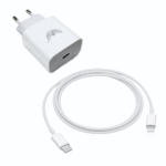 Carregador Completo Lightning / TIPO-C com Porta USB TIPO-C 20W Cabo Móvel 1 metro Altomex AL-5020-5G - Imagem 2