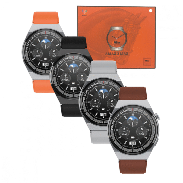 Relógio Inteligente Smartwatch 52mm com 02 Pulseiras AMAX 3 MAX (***DISPONÍVEL SOMENTE 03 LARANJA)