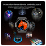 Relógio Inteligente Smartwatch 52mm com 02 Pulseiras AMAX 3 MAX (***DISPONÍVEL SOMENTE 03 LARANJA) - Imagem 9