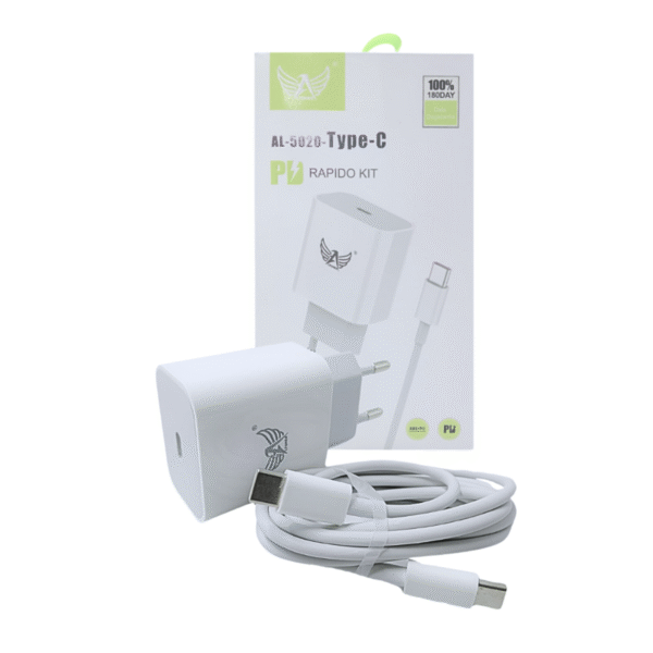 Carregador Completo USB TIPO-C 20W 5.1A Cabo Móvel TIPO-C 1 metro Altomex AL-5020-Type-C