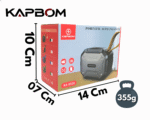 Caixa de Som Speaker Bluetooth 7W Portátil Prova d´Água P2 e USB Kapbom KA-8508 (***DISPONÍVEL SOMENTE PRETO) - Imagem 8