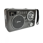 Radio Retrô Portátil Bluetooth com Lanterna Altomex AD-1708 (***DISPONÍVEL SOMENTE PRETO E PRATA) - Imagem 2