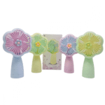 Mini Ventilador Portátil Recarregável de Mesa Luz LED Flowers Hmaston HQ66-13A