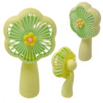 Mini Ventilador Portátil Recarregável de Mesa Luz LED Flowers Hmaston HQ66-13A - Imagem 3