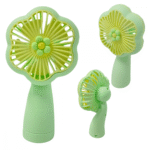 Mini Ventilador Portátil Recarregável de Mesa Luz LED Flowers Hmaston HQ66-13A - Imagem 4