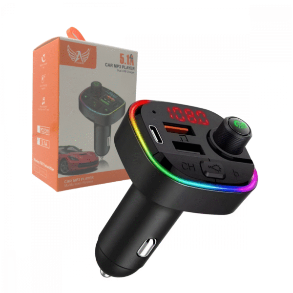 Carregador Transmissor Veicular com MP3 Player Bluetooth RGB 30V KA-C158 / AL-2105D