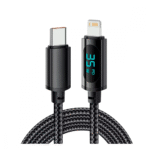 Cabo de Dados 35W TIPO-C / Lightning Indicador Digital Linha Premium Eletromex EL-3115-PD - Imagem 2