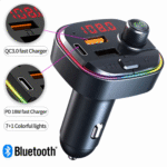 Carregador Transmissor Veicular com MP3 Player Bluetooth RGB 30V KA-C158 / AL-2105D - Imagem 3