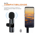 Microfone Condensador de Lapela Wireless K35 MIC Conector P3 Eletromex EL-1838 - Imagem 3