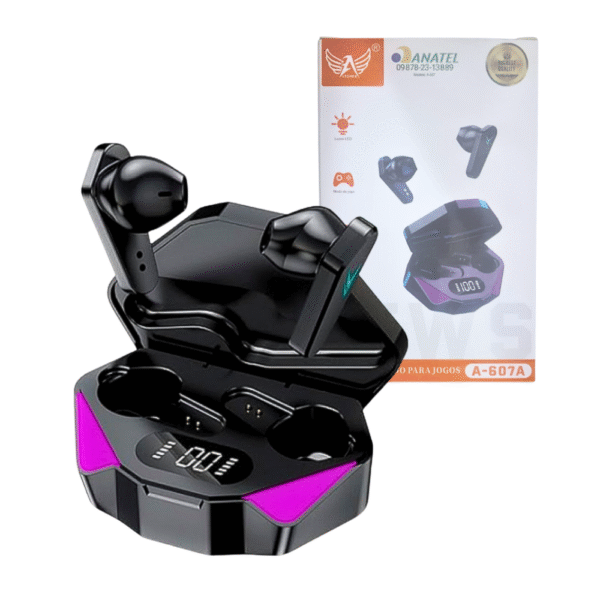 Fone de Ouvido Intra Auricular Bluetooth com Case de Carregamento tela LED Digital Altomex A-607A