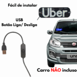 Placa UBER Painel Letreiro Luminoso LED Vidro Para-brisa KA-1129 / AL-1138 - Imagem 9