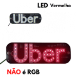 Placa UBER Painel Letreiro Luminoso LED Vidro Para-brisa KA-1129 / AL-1138 - Imagem 2