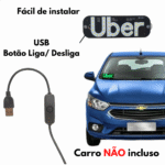 Placa UBER Painel Letreiro Luminoso LED Vidro Para-brisa KA-1129 / AL-1138 - Imagem 4