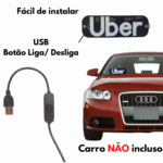 Placa UBER Painel Letreiro Luminoso LED Vidro Para-brisa KA-1129 / AL-1138 - Imagem 8