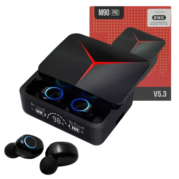 Fone de Ouvido Intra Auricular Bluetooth com Case de Carregamento Deslizante LED Altomex M90 PRO