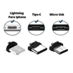 Cabo Carregador Magnético 3 Em 1 / V8 TIPO-C Lightning IOS Magnético 3.1A KAP-366 / AL-C360 - Imagem 3