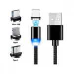 Cabo Carregador Magnético 3 Em 1 / V8 TIPO-C Lightning IOS Magnético 3.1A KAP-366 / AL-C360 - Imagem 2