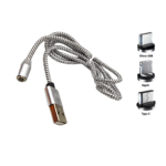 Cabo Carregador Magnético 3 Em 1 / V8 TIPO-C Lightning IOS Magnético 3.1A KAP-366 / AL-C360 - Imagem 5