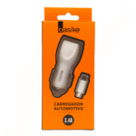 Carregador Veicular TURBO 3.4A 2 Portas USB com Cabo V8 Basike CAR-G5111- V8 - Imagem 4