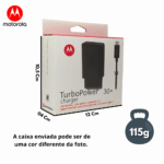Carregador Completo Turbo Power 30W com cabo V8 Motorola 8983N-V8 - Imagem 6
