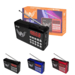 Rádio Portátil Retro FM/AM Bluetooth 3W MP3 Entrada Pendrive e Cartão SD Bateria Recarregável Altomex JD-30