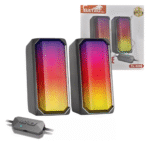 Caixa de Som Alto Falante RGB Bluetooth 6W - Computador Notebook P2 USB Eletromex EL-6006