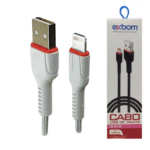 Cabo de Dados Lighthing IOS 2.4A Turbo 3 Metros EXBOM CBX-U2C13M3IP - Imagem 2