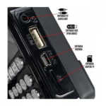 Rádio Portátil Retro FM/AM Bluetooth 3W MP3 Entrada Pendrive e Cartão SD Bateria Recarregável Altomex JD-35 - Imagem 5