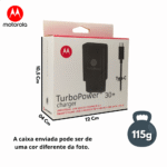 Carregador Completo Turbo Power 30W com cabo TIPO-C Motorola 8983N-TPC - Imagem 6