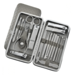 Kit Cortador de Unhas 19 em 1 Conjunto de Manicure Pedicure de Aço Inoxidável Eletromex EL-1555 - Imagem 4