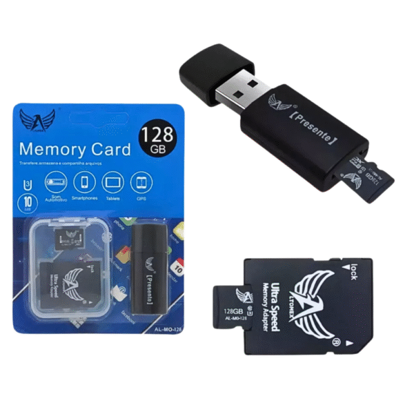 Cartão de Memória 128GB Pen Drive 3 Em 1 Classe 10 Altomex AL-MO-128