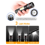 Mini Lanterna Tática com Led e Zoom Recarregável USB Kapbom KA-L1310 - Imagem 4