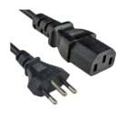 Cabo de Força Energia ATX 3 PINOS Tripolar ATX Padrão Novo 1,8 Metros Exbom 3004 - Imagem 3