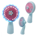 Mini Ventilador Portátil Recarregável de Mesa Mini Fan Luz LED Hmaston HQ66-09 - Imagem 4