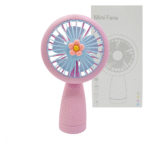 Mini Ventilador Portátil Recarregável de Mesa Mini Fan Luz LED Hmaston HQ66-09 - Imagem 2