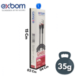 Cabo de dados TURBO TIPO-C 2.4A 1 metro Exbom CBX-U2C13TC - Imagem 5