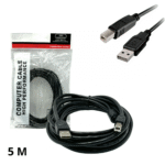 Cabo de Impressora Universal USB de 5 Metros AM+BM com Filtro contra Interferências CBO-3206