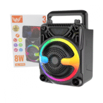 Caixa De Som Bluetooth LED RGB Usb Cartão TF Alta Qualidade 8W Entrada P10 Altomex AL-3195