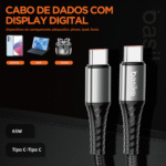 Cabo de dados Tipo C / Tipo C 65W 1 Metro BASIKE BA-CBO106 - Imagem 4