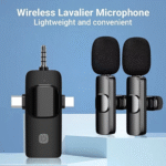 Microfone Condensador DUPLO de Lapela 3 em 1 Wireless K15 MIC Conector P3 Eletromex EL-1836 - Imagem 2