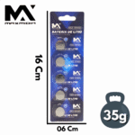 Cartela com 05 unidades de Bateria CR1632 Litio 3V Maxmidia MAX-CR1632 - Imagem 5