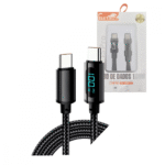 Cabo de Dados 100W TIPO-C / TIPO-C Indicador Digital Linha Premium Eletromex EL-3115-CC