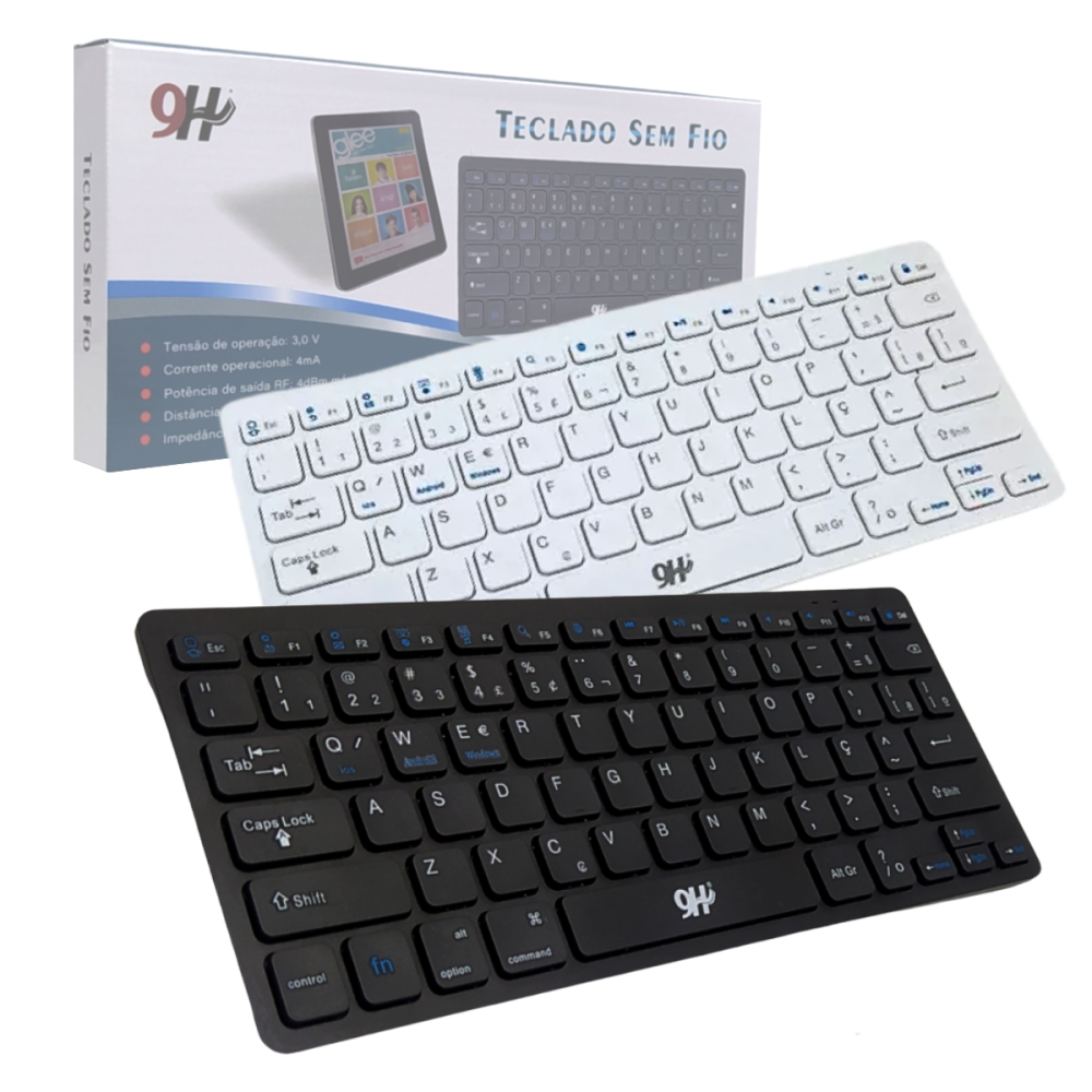 1332130325gc0276ccke.png Teclado Sem Fio Ultra Fino Portátil Bluetooth Tablet Celular Notebook Computador H-704 - Imagem 1