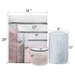 Kit de 5 Saco Bolsa Lavar Roupa Reutilizáveis Contra Danos e Desgaste Zíper Reforçado Kapbom KA-2439 - Imagem 9