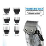 Maquina De Cortar Cabelo Transparente Bivolt Kemei Ng108 - Imagem 2