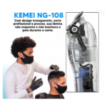 Maquina De Cortar Cabelo Transparente Bivolt Kemei Ng108 - Imagem 3