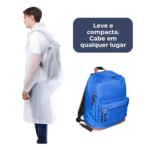 Capa de Chuva WHITE Impermeável Reforçado Reutilizável Com Capuz Tamanho Adulto Unissex Altomex AL-650 - Imagem 4